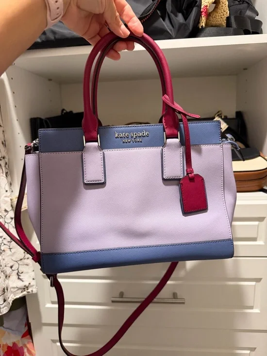 kate spade Lavender, Blue & Rose Leather Satchel - Picture 3 of 4